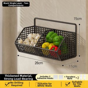 WUBUWEI | Non-drilled Wall-mounted Vegetable Storage Rack