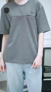 INSPI Premium Stripes Tshirt for Men and Woman Relaxed Fit with Welt Pocket Casual Tops Collection Menswear Crewneck Shirt