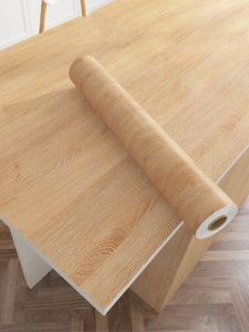 สีดําลายไม้หนาวอลล์เปเปอร์โบอิ้งฟิล์มเฟอร์นิเจอร์ตู้ครัวพีวีซีสติกเกอร์ติดด้วยตนเองครัวไวนิลวอลล์เปเปอร์