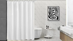 180cmX180cm Bathroom Shower Curtain Solid Color Bath Room Partition Leaf Shower Bathing Curtain With Matching Hooks