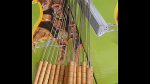 Xiên nướng thịt Inox 304 Que xiên nướng Inox chuôi gỗ (Loại tròn) - Model: XN43cm