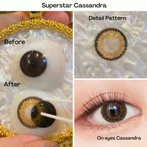 [BUY 1 FREE 6 ITEM] Superstar Cassandra Softlens Warna Premium