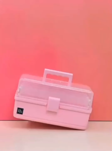 KT กล่องใส่ของหรืออุปกรณ์ทำเล็บ (ใส่เครื่องอบเล็บใหญ่ไม่ได้) ลายคิตตี้ KITTY ( ถ้าสินค้าแตกทางร้านไม่ได้รับเปลี่ยนคืน )