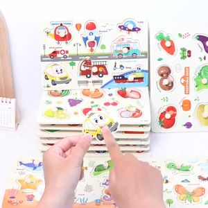 Bảng ghép hình núm gỗ cho bé có mẫu động vật trái cây chữ số lựa chọn giúp bé phát triển trí tuệ- đồ chơi giáo dục sớm