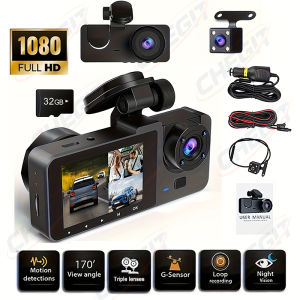 Dash Cam 2/3 Channel Car Black Box WiFi DVR HD 1080P Video Front Built-in and Rear Camera W/IR Night Vision car accessories