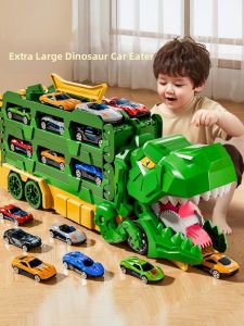 BABYSHOME | Deformable Sliding Shooting Dinosaur Track Toy Car