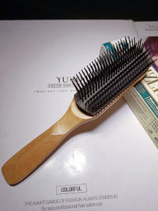 Nail Art Massage Comb Wooden Nine Rows Brush for Hair Styling And Curling Blow Dry Tool Personal Grooming Essential