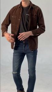 กางเกงยีนส์ผู้ชาย ทรงกระบอกเล็ก Jack Russel Handwerk J-659 Slim Fit Ash Blue Rust Fade