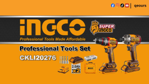 INGCO 20V 2-IN-1 CORDLESS IMPACT DRIVER & IMPACT DRILL COMBO KIT | BRUSHLESS MOTOR | CKLI20277