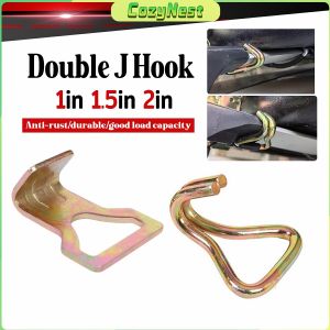 C.N. Double J Hooks Plate Hook Heavy Duty Ratchet Tie Down Webbing Strap Accessories 1pc