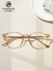 PUSHIDUN | Retro Prescription Glasses Frame Anti-Blue Light Big Frame
