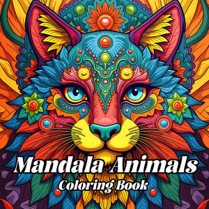 1pc Mandala Animal Art Coloring Book Original Adult Picture Book 24 Pages Coloring Books Gift For Creative Doodle Birthday