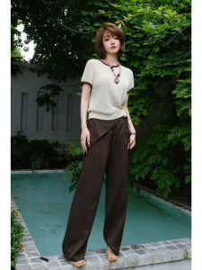 Simple Stylish Wrinkle Tuck Knitted Shirt