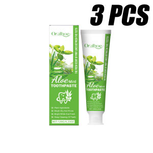 oralhoe | Aloe Vera Mint Toothpaste Remove Stains Yellow Teeth Soothe Gum Discomfort Lasting Fresh Breath Professional Clean Toothpaste