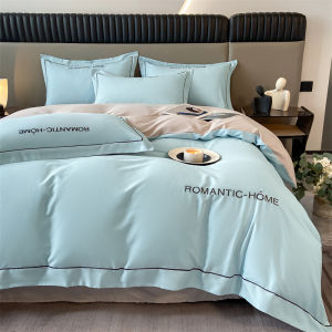 Elegant Thickened Non-Cotton Pure Cotton Frette Finish Bedding Set Quilt Cover Bed Canopy Dormitory Bedding Three-Piece Set