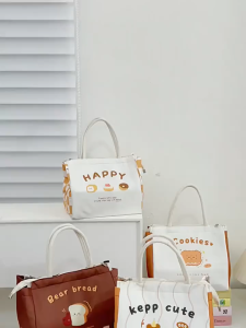 QS1484 Tas Bekal Oxford Waterproof Lunch Bag Karakter Tas Makan Tahan Panas Dan Dingin