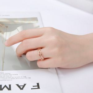 Skyrim แหวนดอกไม้วินเทจสแตนเลสป้องกันการจางแหวนเครื่องประดับสำหรับผู้หญิงสาว