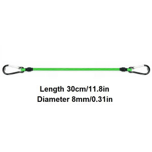 30-150CM Green Stretch Elastic Ropes 8MM Bungee Cords With Hooks Lightweight Bikes Tie Car Luggage Packing Roof Rack Strap