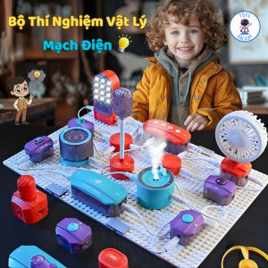 Đồ Chơi Thí Nghiệm Vật Lý Mạch Điện STEM - Mô Hình Khoa Học Lắp Ráp Kích Thích Tư Duy Sáng Tạo