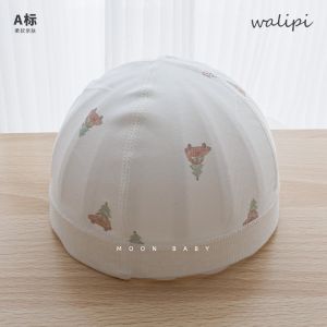 Mũ Trẻ Em Bằng Cotton Nguyên Chất Mùa Xuân Thu Cho Trẻ Sơ Sinh Mới Biết Đến Từ 0 Đến 3 Tháng Mũ Mùa Đông Mũ Trẻ Em Váy Mùa Đông