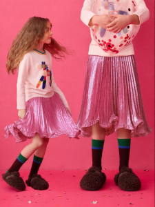 PPTOWN | Shiny Pleated Princess Half Skirt