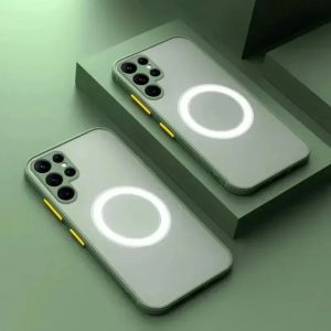 CHUBAN | Shockproof Semi-transparent For Magsafe Magnetic Case For Samsung Galaxy S26 S25 S24 S23 S22 S21 Plus Ultra Note 20 10 9 Cover