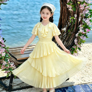 Dinielephant | Chiffon Made Lightweight Summer Girls Long Dress