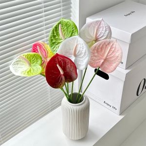 3D Printing Anthurium Simulation Flower Wedding Home Decoration Simulation Green Plant Flower