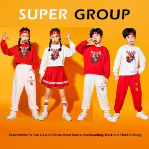 YUZHOUTUO | Childrens Chinese-style Cheerleading Performance Costume