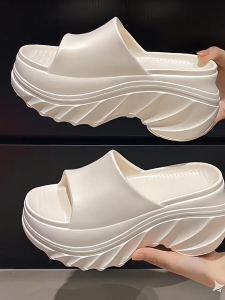 Com Sandal Wanita Kekinian Tinggi Sandal Fuji Wanita Wedges Korea Sandal Jelly Wanita