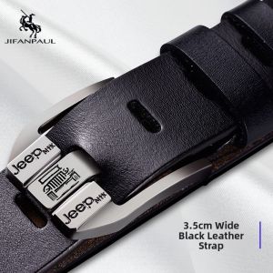 Leather Belt for Jeans Trendy Casual Mens Belt