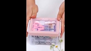 Kim May Tự Xỏ Chỉ 30 Cái Kèm Hộp Gỗ – Khâu Đa Năng Thích Hợp DIY Quần Áo Da Thảm