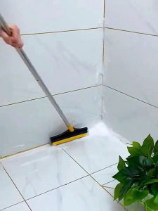 3in1 แปรงถู พร้อมที่รีดน้ำ: แปรงล้างพื้น, แปรงขัดห้องน้ำ, แปรงขัดพื้น 180° ระดับน้ำ ที่กวาด หมุนได้