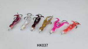 TEASER 2PCS/BAG Bionic Octopus Soft Lure with Double Hooks Luminous UV Coated High Carbon Steel Saltwater Fishing Hooks