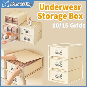 Underwear Storage Box Drawer Style Underwear Bra Socks 3 in 1 Storage Tool Thickened Large Capacity Storage Box