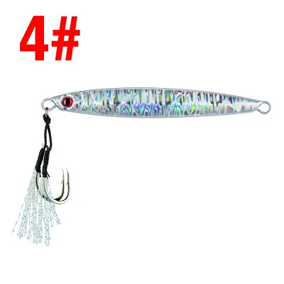 AKAKUMA | 1Pc Metal Jig Casting Lure 14g-100g Sinking Metal Jigging Lures Artificial Hard Bait Fishing Jig with 3D Eyes And Sharp Hooks