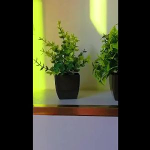 1pc Artificial Plants with Plastics Pots Perfect Greenery for Home DecorationsOffice Desk Living Room and Bedroom Decoration