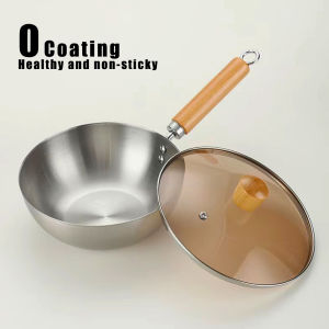 430 Stainless Steel Non-Stick pan Small Frying Wok Pan Home Kitchen Induction Cooker Gas Stove Special Uncoated Skillet Soup Pot