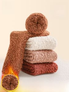 MiiOW | Tất ống dài bằng vải nhung coral dày dặn giữ ấm cho trẻ em mùa thu đông mới về Tất đi trong nhà cho bé trai và bé gái