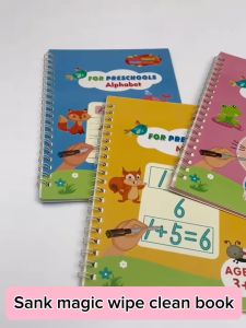 Sank Magic Wipe Clean Book Buku Ajaib Belajar Menulis Anak Bisa Dihapus Perlengkapan Prasekolah Termurah - gp mall