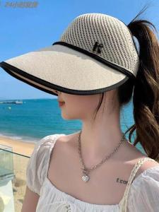 Summer Cycling Wide Brim Foldable Sun Protection Hat Womens New 2025 Duckbill Cap Breathable Casual Style UPF40+ Mask Hanging