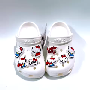Dép Cross cho bé Gái màu trắng Mix Hello Kitty Sục Cros Classic Croc nam nữ người lớn trẻ em - Thế Giới Cross