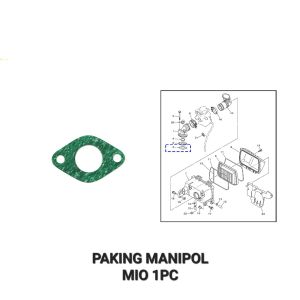 Paking Manipol Mio - Packing Kertas Gasket Insulator Intake Manipol Manifold Yamaha Fino Mio Karbu Mio Sporty Mio Smile Mio Batman Mio Soul Nouvo
