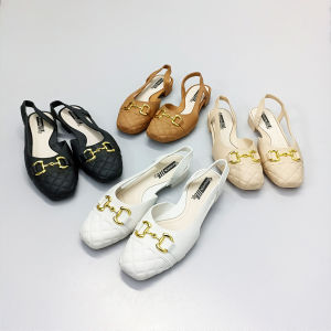 Sampai7an SPT-64 Sandal Sepatu Model Slip-On Heel Woman Mules Shoes Cewek Korea Kasual Trendy COD