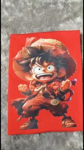 Kaos Pria Premium 3 Dimensi Tshirt 0blong Animasi Luffy Happy Katun 24s 100% H0102 By Hans & co