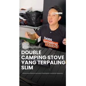 TAHAN Windmaster Dual Burner Stainless Steel Camping Stove Gas | Portable Double Burner Outdoor Gas Cooker | Foldable Windproof Stove for Camping Hiking BBQ & Outdoor Cooking