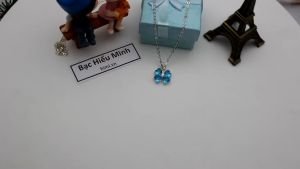 Dây Và Mặt Dây Chuyền Bạc Hiểu Minh DMD015BL Cỏ 4 Lá May Mắn Bảo Hành Vĩnh Viễn