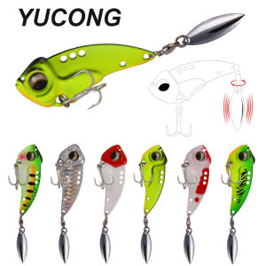 YUCONG Kim Loại VIB Spinnerbait 8.5-12.5-17g Jig Thìa Mồi Câu Cá Với Đầm Đánh Chìm Rung Whopper Cho Câu Cá Sông Đại Dương Hồ