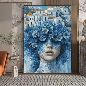 Jigsaw Puzzle 1000PCS-50X70CM Colorful Fashion Mystical Floral Woman Artwork Stress Relief Puzzle Wall Art Decor Gift