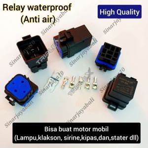 relay waterproof anti air 12v 30a maximal 12v 40a 4p 5p rellay 4 kaki 5 kaki klakson reli lampu motor mobil 4kaki 5kaki 4 5 p rilay rillay